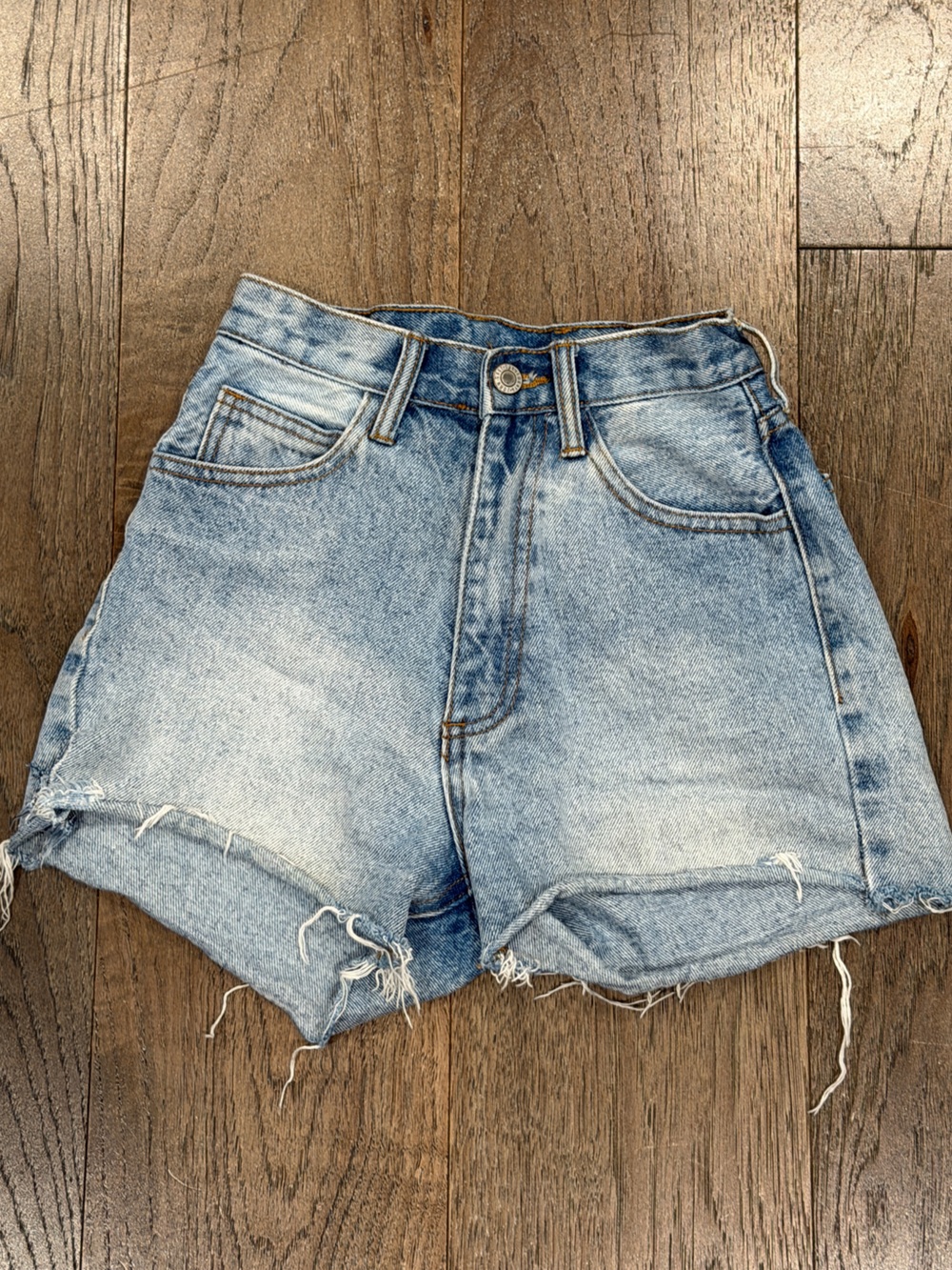Brandy Melville Light Blue Distressed Denim Cutoff Shorts